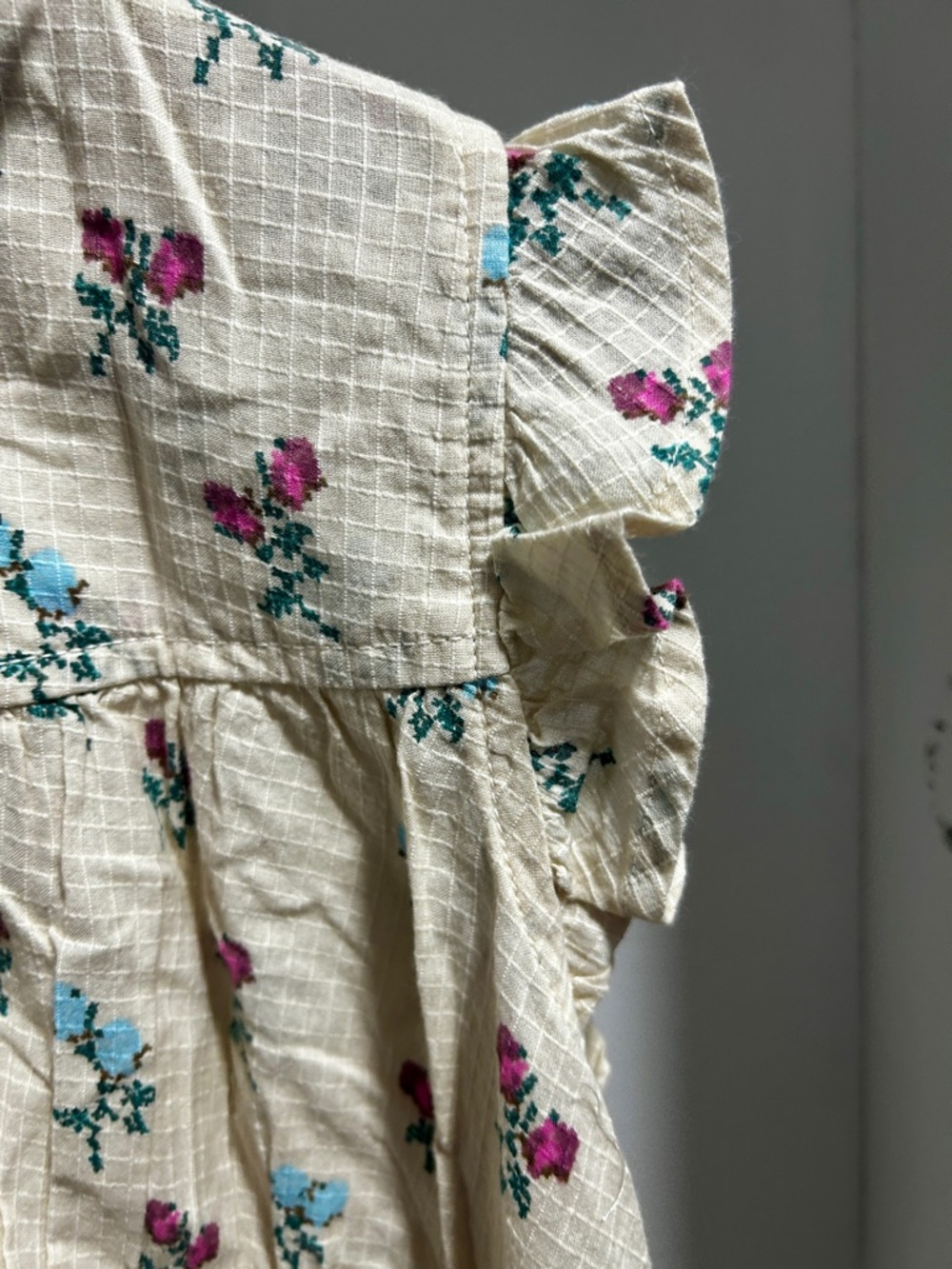 Free people, cream, floral, print, tunic dress small - Picture 6 of 13
